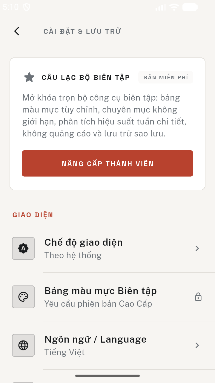Viết ghi chép mới